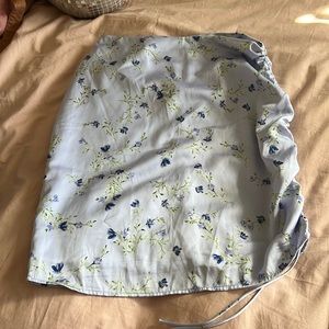 Lavender flower ruched skirt